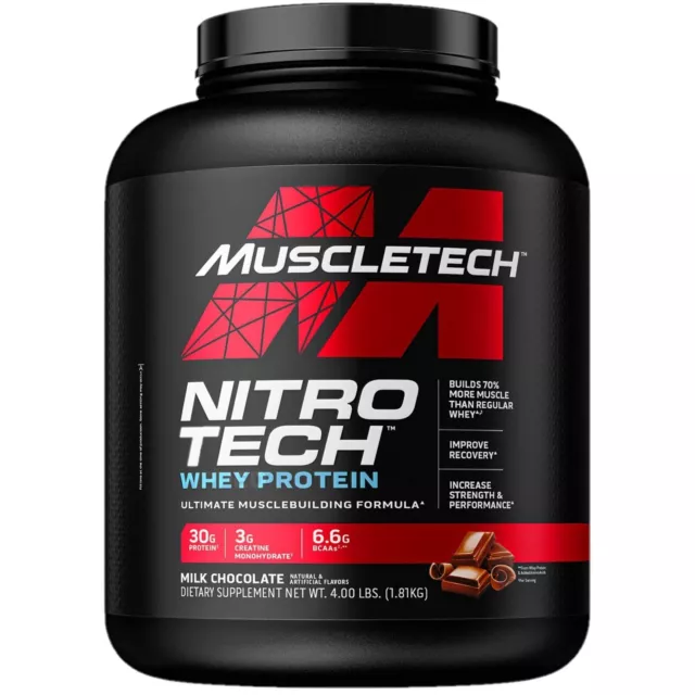 ONLY £39.99 Muscletech  NitroTech / Nitro Tech 1.81kg 1810g Performance Protein