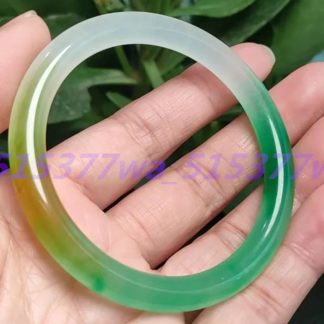 Natural Multicolor Green Jade Jadeite Bangle Bracelet 56-64mm Beautiful Jewelry