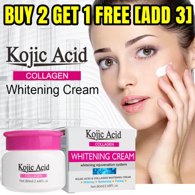 80ml Kojic Acid Skin Whitening Cream Body Lightening Cream Bleaching Face White