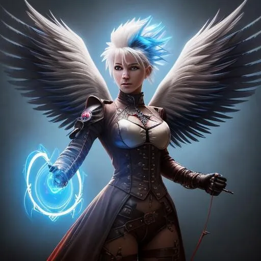 Steampunk Angels Archer Angel Energy AI Art Digital Asset Digital Collectible!