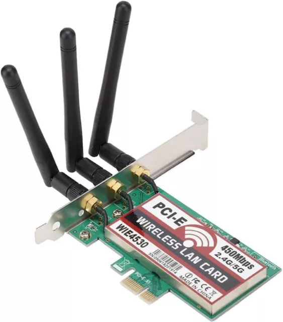 Scheda di Rete interna desktop pc 450Mbps 2.4G/5G PCI-E 3 antenne CCA alta poten