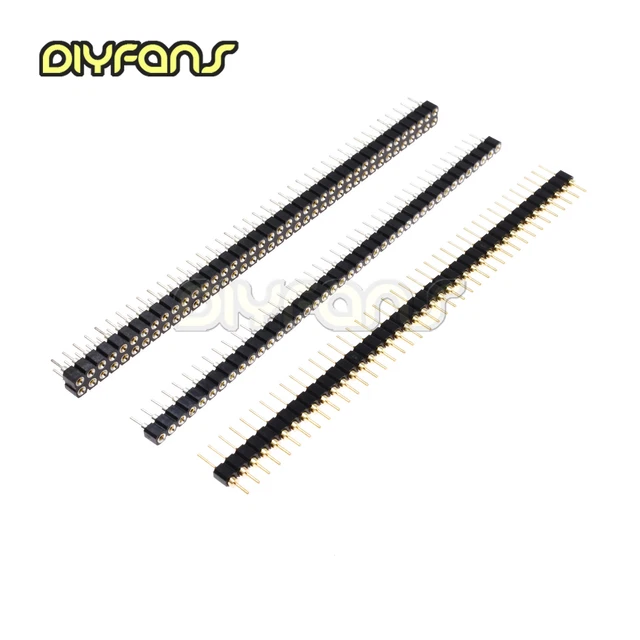 PIN HEADER SOCKET Strip 2.54mm 40Pin Round Single/Double Male/Female