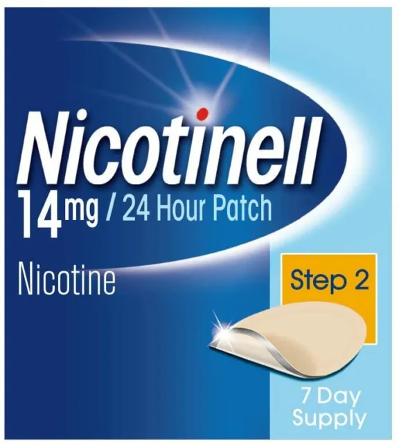 Nicotnell 14 mg/24 horas parche paso 2 suministro 7 días nuevo