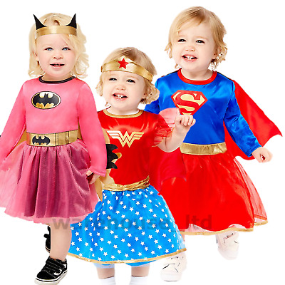 Baby Girls Superhero Costume, Superwoman, Bat Girl, Paw Patrol, Wonder Woman