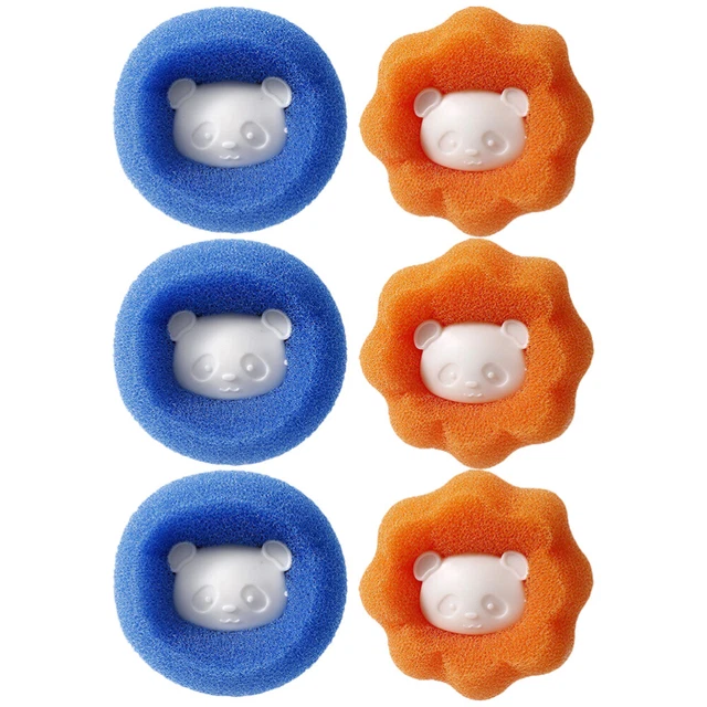 6 piezas bolas de lavandería esponja, ropa, bolas de lavado, lavadora, pelusa,