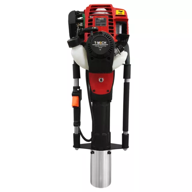 T-Mech Petrol 4 Stroke Post Driver Fence knocker Jack Hammer Rammer Pile Picket