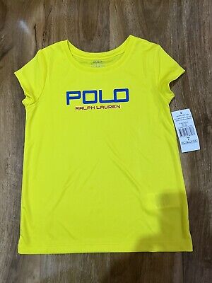 Polo Ralph Lauren Girl's Yellow Active  T-Shirt For 6 Years BNWT