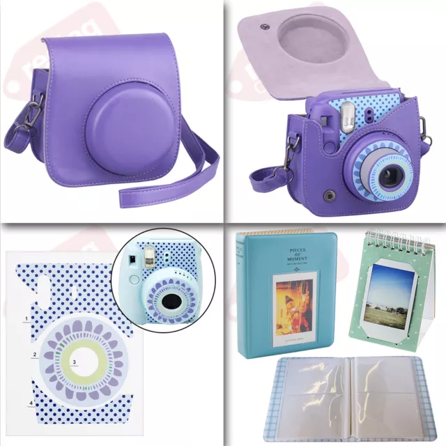 Kit de accesorios divertidos de lujo elegante para cámara Fujifilm Instax Mini 9 blanco ahumado 2