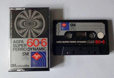 Agfa 60+6 SUPERFERRO DYNAMIC CASSETTE non Nuovo di zecca SIGILLATO 