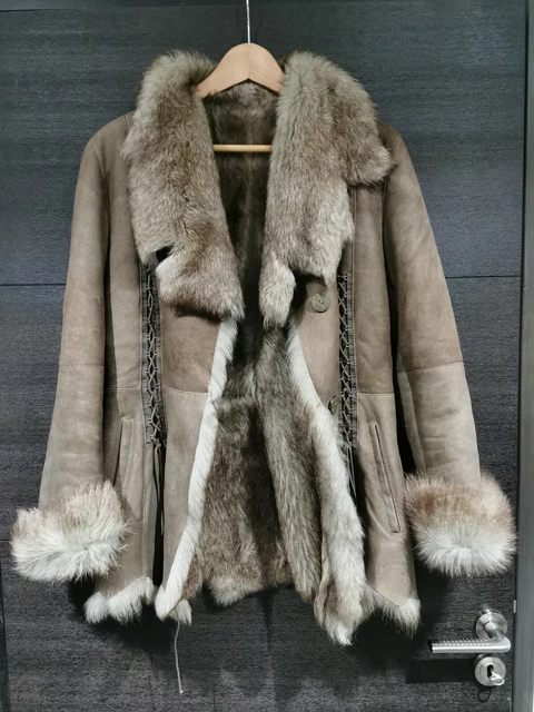 Manteau Femme En Fourrure Vintage JOANNARD FRÈRES - Taille XL/XXL - Marron Rétro