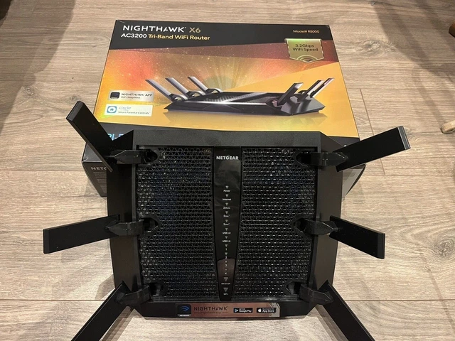 NETGEAR Nighthawk X6 router Wi-Fi intelligente (R8000) - router tri-band AC3200 - boxe7