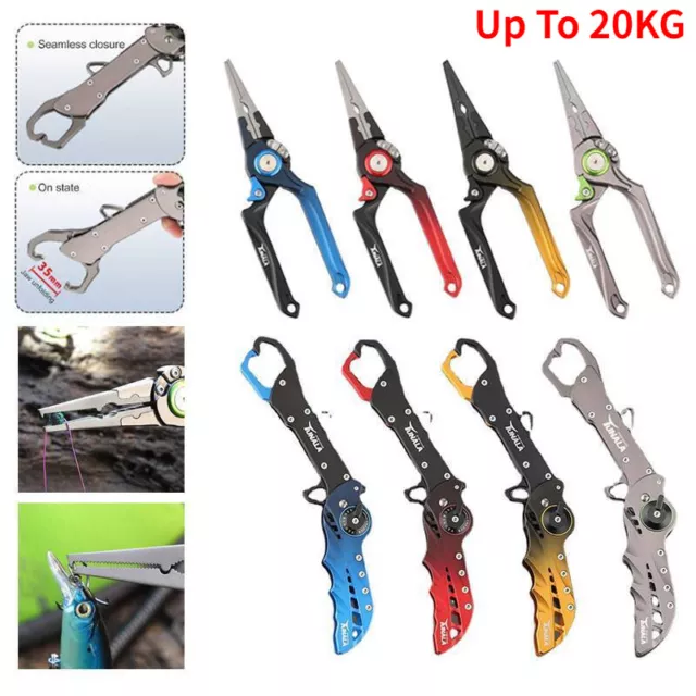 Aluminium Alloy Fish Grip Plier Gripper Set Fishing Hook Recover Line Cutter Set