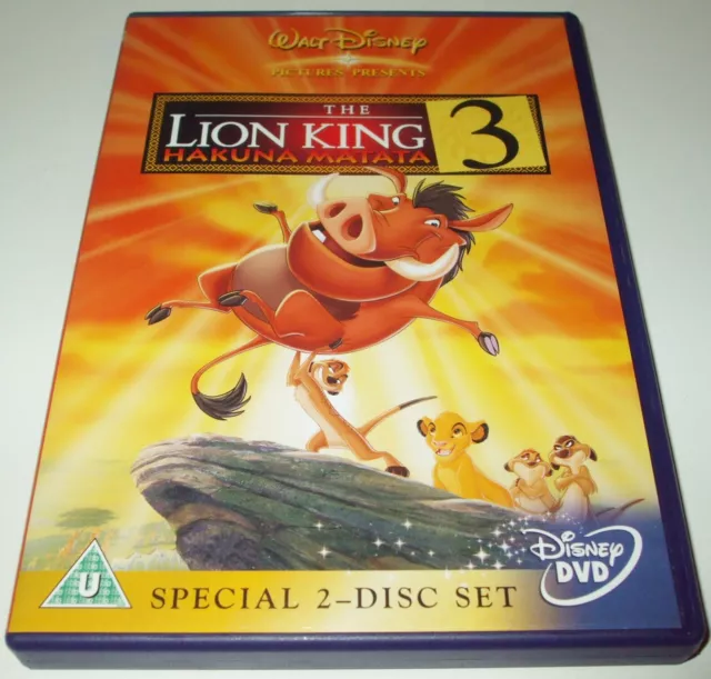 WALT DISNEY CLASSIC THE LION KING 3 Hakuna Matata R2 DVD Kids x2 Disc ...
