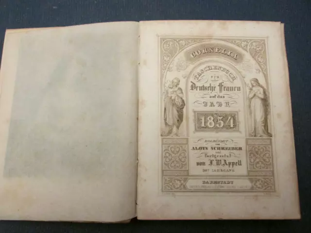 Old Books: Cornelia Taschenbuch, Stahlstiche, 1854