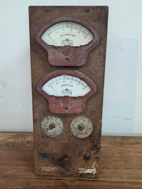 Vintage Allen Voltmeter/Ammeter