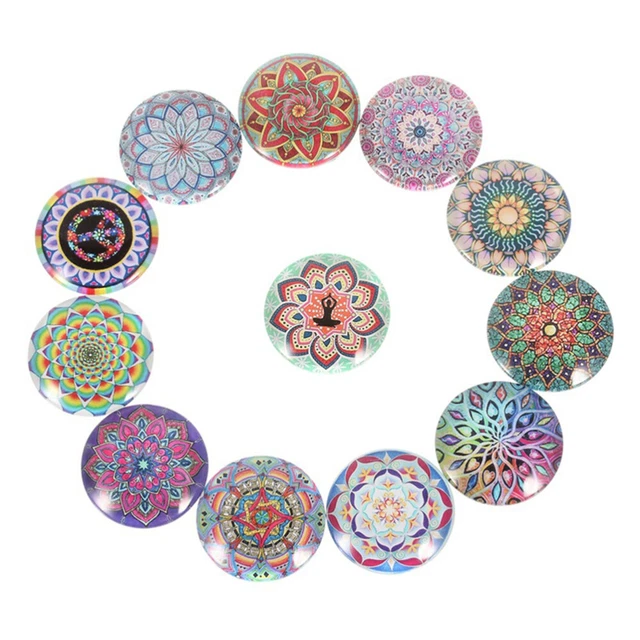 20 PCS Necklace Making Pendant Jewelry Glass Charm Photo Tiles Dome