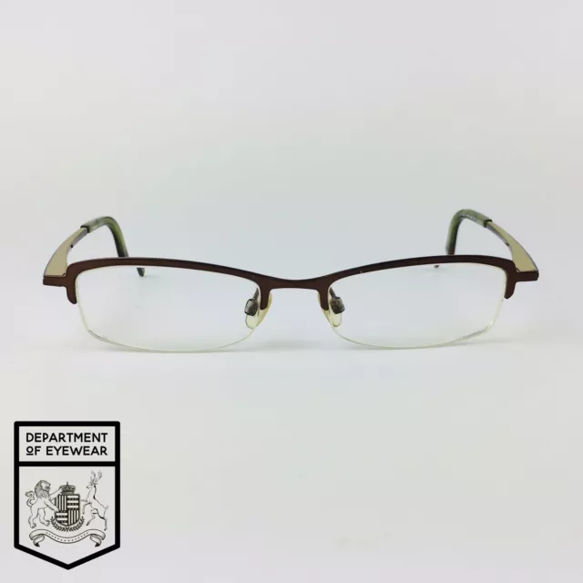 OSIRIS eyeglasses BROWN HALF RIMLESS glasses frame MOD: 505 247665046 2