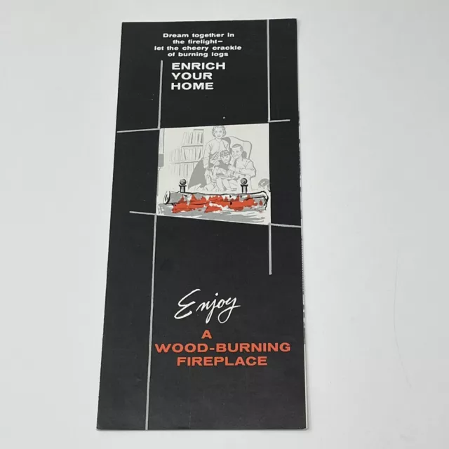 1961 Majestic Thulman Wood Burning Fireplace Catalog Brochure Advertising Flyer