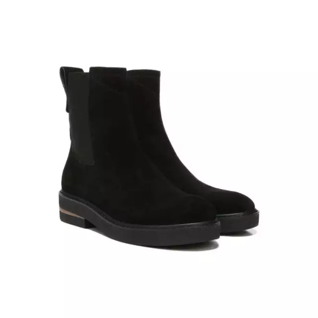 Bellina Black Suede Franco Sarto Ankle Boots