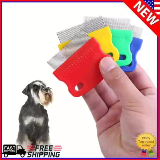 Pet Flea Comb Steel Pin Brush for Dog Cat Kitten Hair Trimmer Grooming Tool