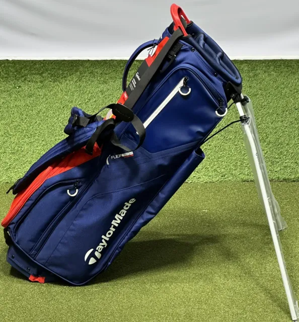 TaylorMade FlexTech Stand Carry 5-Way Golf Bag USA Navy/Red New #86495