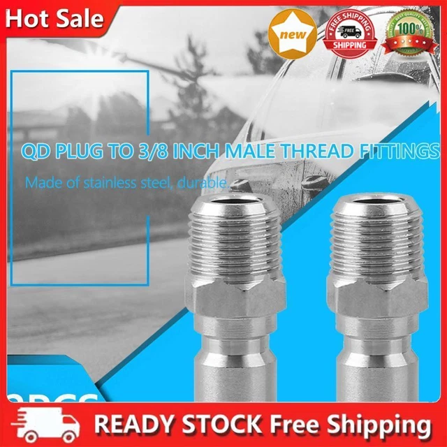 10pcs Pressure Washer Quick Connect Set - 3/8 Inch Stainless Steel Adapters For Garden Hoses & Pumps