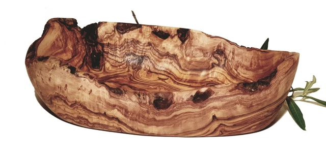 Saladier en bois d'Hévéa bord arrondi diamètre 25 cm - Pour les grands - Pour la
