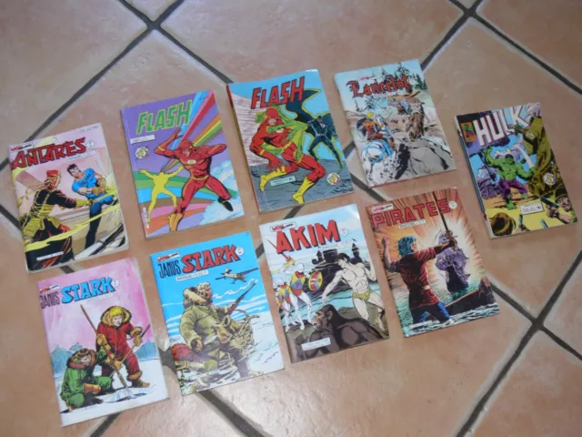 Lot 9 Ancien Petit Livre Bd Janus Stark Akim Flash Lancelot ....