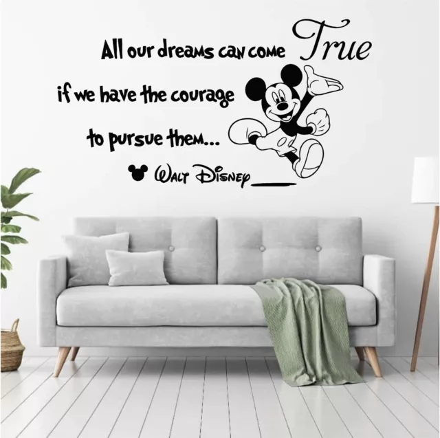 Walt Disney All our dreams come true Vinyl Wall art, Decal, Wall Sticker