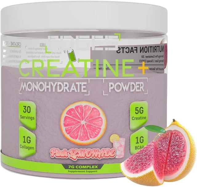 EDGES 7000MG CREATINE+ Monohydrate Powder - 1 Month Supply - Pink ...