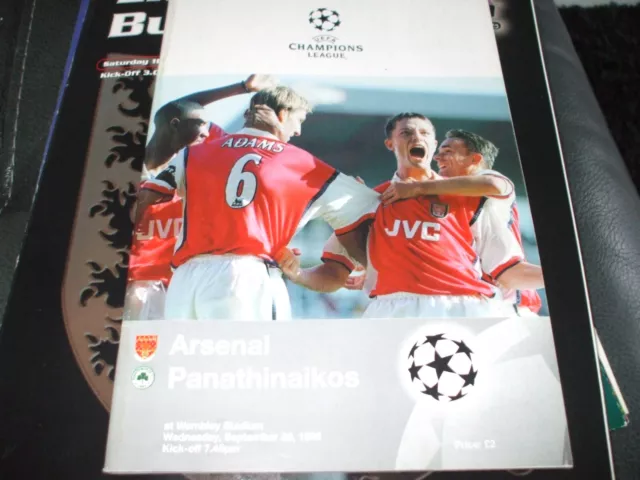 Arsenal v Panathinaikos 30 September 1998