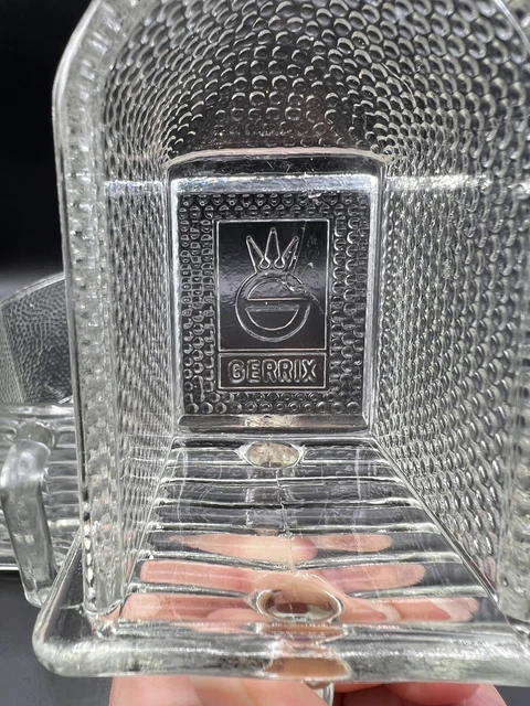2 Gerrix Poncet Vintage Glass Scoops For Hoosier Cabinet Handled 1930’s 3C &2/3C 5