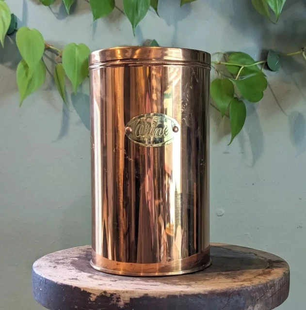 VINTAGE COPPER BRASS Wine Chiller Bucket Champagne Alcohol Chill Small
