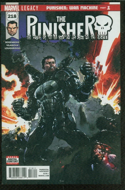 Punisher #218 War Machine Part One Jan 2018 Mid-Grade Marvel 1St Print 22-2119