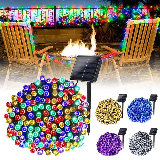 LED Solar String Light Lights Waterproof Outdoor Christmas Garden Party Decor