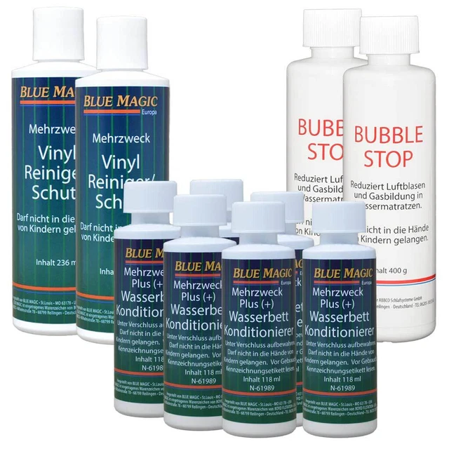 Balsamo letto ad acqua Blue Magic 6x118 ml legante aria 2x400 g detergente vinile 472 ml