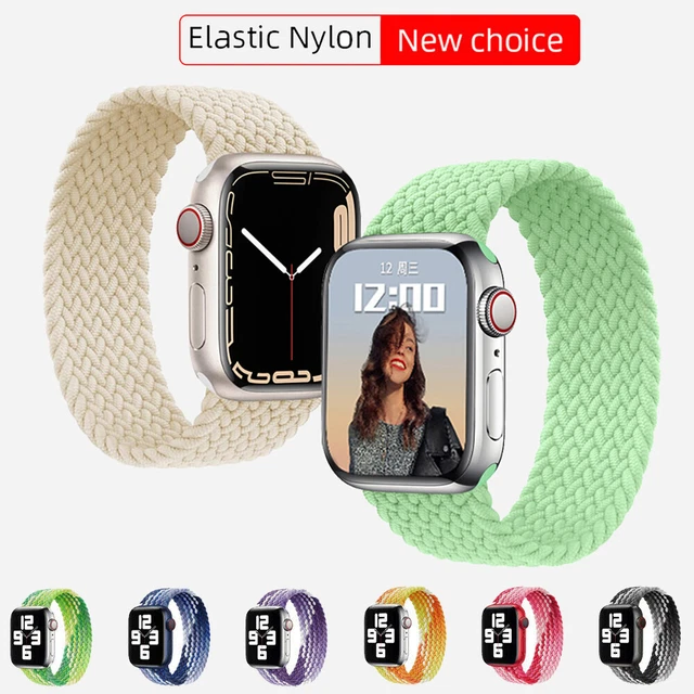 SOLO LOOP für Apple Watch Series 8 7/SE/6/5/4/3 Geflochtenes Sport Armband Nylon