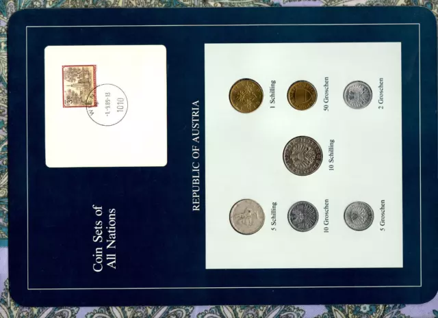 Coin Sets of All Nations Austria 1962-1994 UNC 5 Schilling 1962 Silver 1.9.89