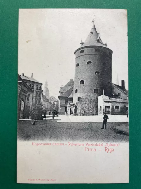 Studentika - Couleurkarte Riga Rubonia - gel. 1906