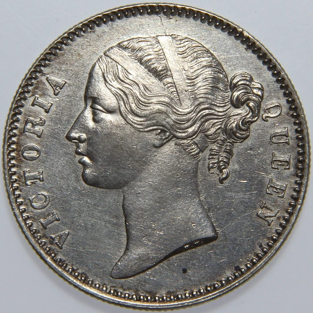 1840 India 1 Rupee East India Company, UNC Det, -K1280-