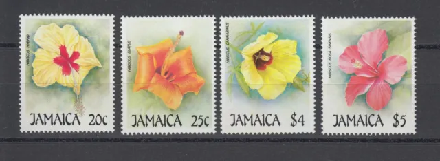 Jamaica: Christmas Flowers 2nd Series SG 703/706, Hibiscus etc. MNH, RF1