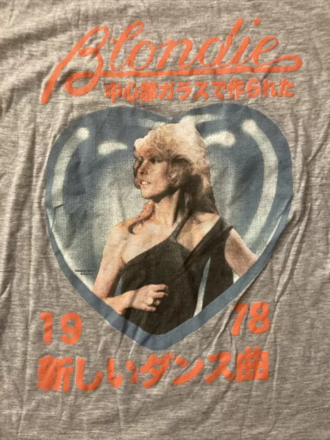 Blondie Graphic T-shirt Womens MED Gray Short Sleeve Music Debbie Harry Call Me 3