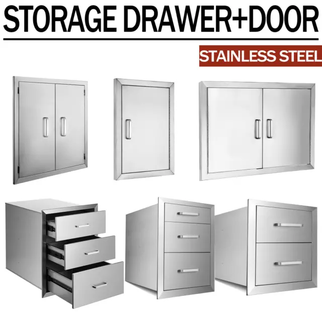 VEVOR 21 Style Access Doors And Drawers Outdoor Kitchen BBQ Island Components