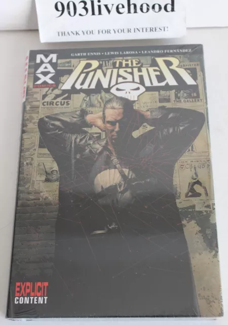 Marvel Punisher Max Vol 1 Oversize Hc Hardcover New Oop Ennis Larossa Fernandez