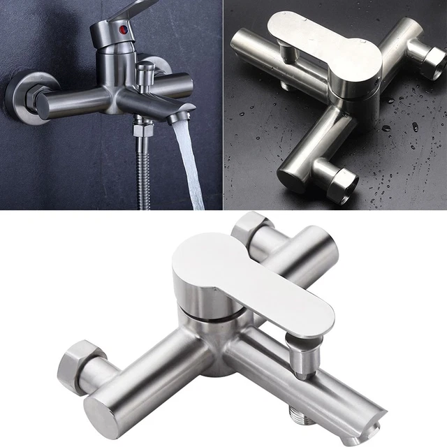 Einzelner Chrom Dusch Kopf Wasserhahn mit Wandmontage und Einzelhebelbedienung