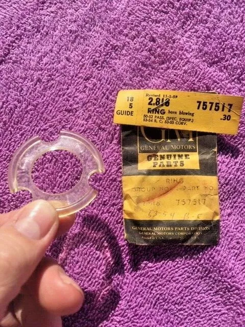 1950-52 Chevrolet NOS Accessory Butterfly Wheel Horn Ring Pivot Bushing #757517
