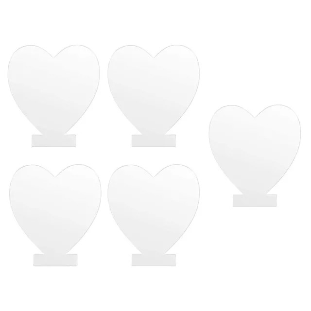 5 Pcs Acrylic Heart Light Plate Modeling LED Sign Substrate