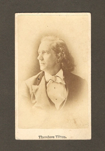 Old Antique CDV Photo Theodore Tilton Editor Civil War Slave Trade Abolitionist Old Antique CDV Photo Theodore Tilton Editor Civil War Slave Trade Abolitionist