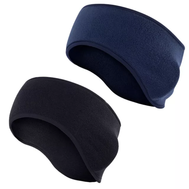 2Pack Winter Anti-Cold Ear Cover Warmers Mens Womens Polar Fleece Head Band