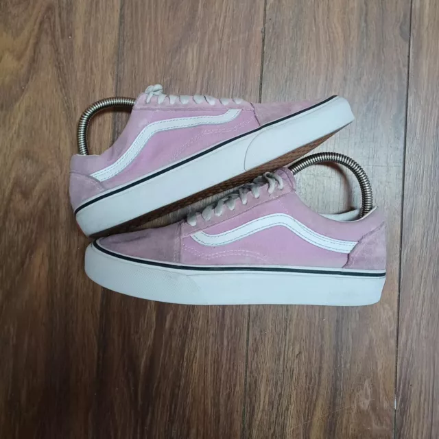 Vans Old Skool Trainer Pink UK5.5 Low Womens 507698 Vietnam Sneaker